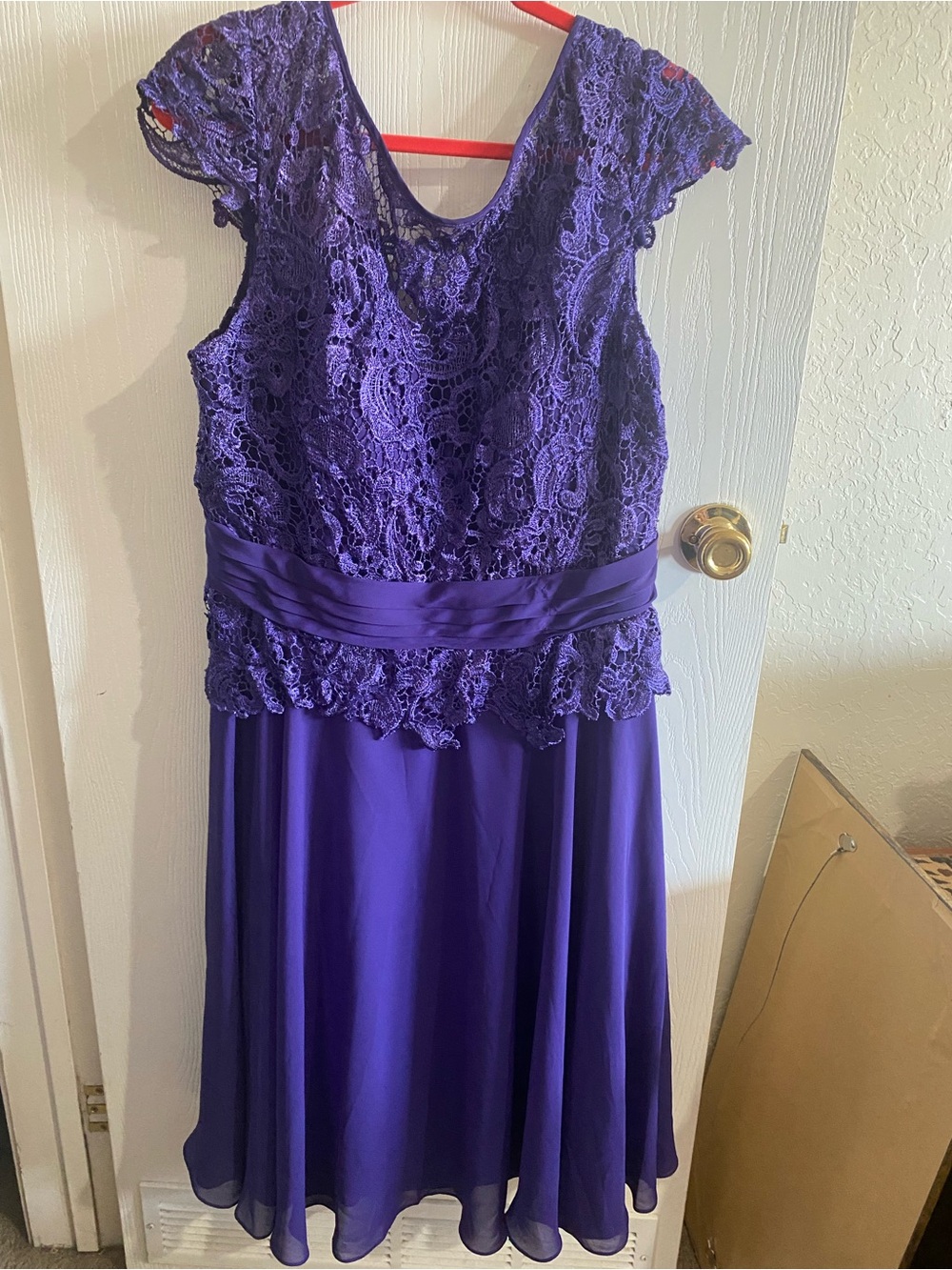 JJs House Purple Lace Midi A-Line Dress size 18W